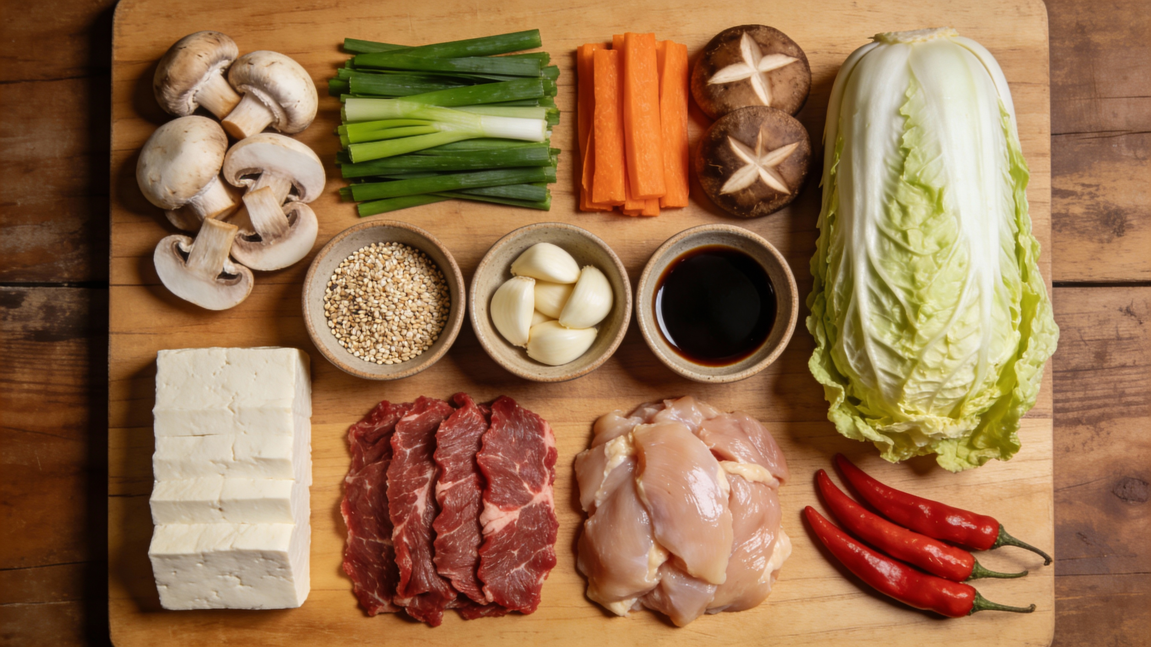 食材が並んだスタイリッシュなイメージ